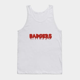 wisco badgers drip lettering Tank Top